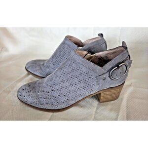 Sonoma Chisel Booties Womens Size 8.5 Blue Gray Ankle Boots Suede Casual Shoes